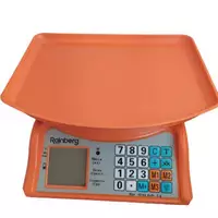 Торговые электронные весы Rainberg RB-805 40 кг led подсветка. Цвет: оранжевый