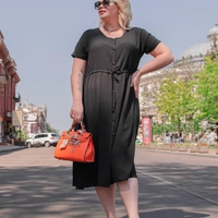 Жіноча сукня з Американського крепа  Чорний 54