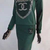 Турецкий брендовый женский костюм Chanel кофта и юбка
