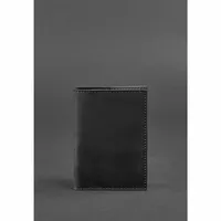 Кожаная обложка для паспорта 1.2 черная