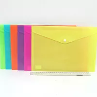 Папка-конверт з кнопкою "Neon" 18S A4, mix, 12шт/етик.
