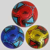 М'яч футбольний C 50162 (60) ""TK Sport"" 3 кольори, матеріал PU, вага 330 грамів гумовий балон, розмір №5, ВИДАЄТЬСЯ ТІЛЬКИ МІКС ВИДІВ