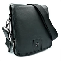 Мужская кожаная сумка H.T.Leather Чёрного цвета 5520-4