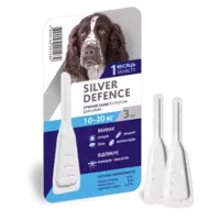 Капли на холку Silver Defence от паразитов для собак весом 10-20 кг