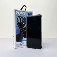 Power Bank Fast Charge з кабелем USB+Micro+Type-C+Lightning (10000mAh) Белый