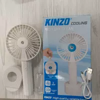 Вентилятор USB  ручной аккумуляторный с эффектом увлажнения воздуха и подставкой  KINZO COOLING