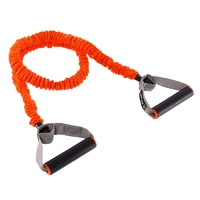 Эспандер трубчатый с ручками в защитном рукаве FI-7829 Zelart   Средняя Оранжево-серый (56363215)