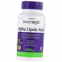 Альфа липоевая кислота с замедленным высвобождением, Alpha Lipoic Acid 600 Time Release, Natrol  45таб (70358005)