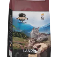 LANDOR Повнораціонний сухий корм для дорослих котів з чутливим травленням Ягня з рисом 2 кг