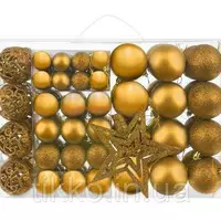 Набор новогодних шаров 100 шт + золотая звезда 11429