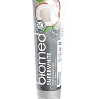 Зубная паста BioMed Superwhite Антибактериальная отбеливающая для чувствительной эмали Кокос 100 г (7640170370058)