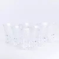 Набір склянок Living Home фігурних під кришталь 6 штук по 255 мл, прозорий