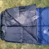 Спальний мішок ЗИМА (ковдра з капюшоном), Синій, ширина 90 см