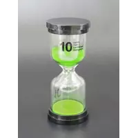 Песочные часы "Круг" стекло + пластик 10 минут Зелёный песок