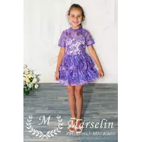 Детское шикарное платье с микропаетки 110-122
