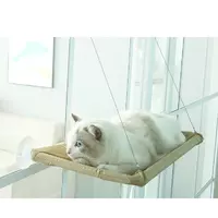 Підвісне віконне ліжко для кота RESTEQ 55х35см. Підвісний гамак для кота. Лежак віконний для кота. Місце сну для кота