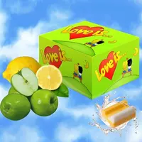 Love is Лове из упаковка жевательной резинки Яблоко-лимон жевательная резинка 420г  жевательная жвачка блок 100 шт